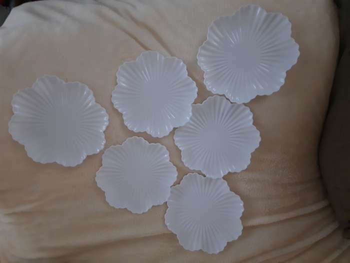 Фотография покупателя товара Набор фигурных тарелок «Незабудка», 6 шт, 20×10 см, цвет МИКС - Фото 2