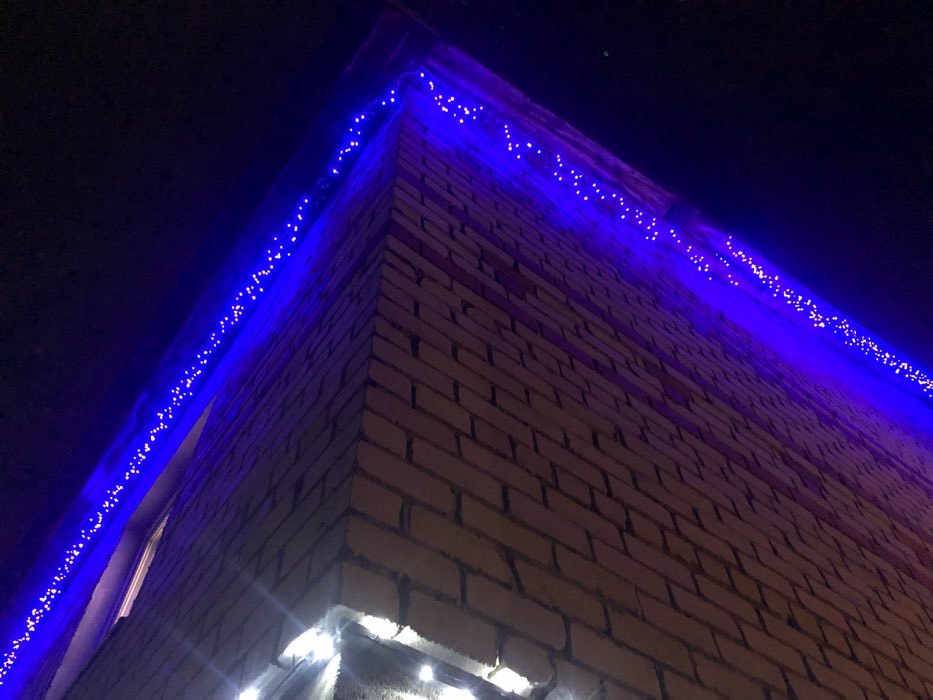 Фотография покупателя товара Гирлянда «Бахрома» 3 × 0.6 м, IP44, УМС, белая нить, 160 LED, свечение фиолетовое, 220 В - Фото 40