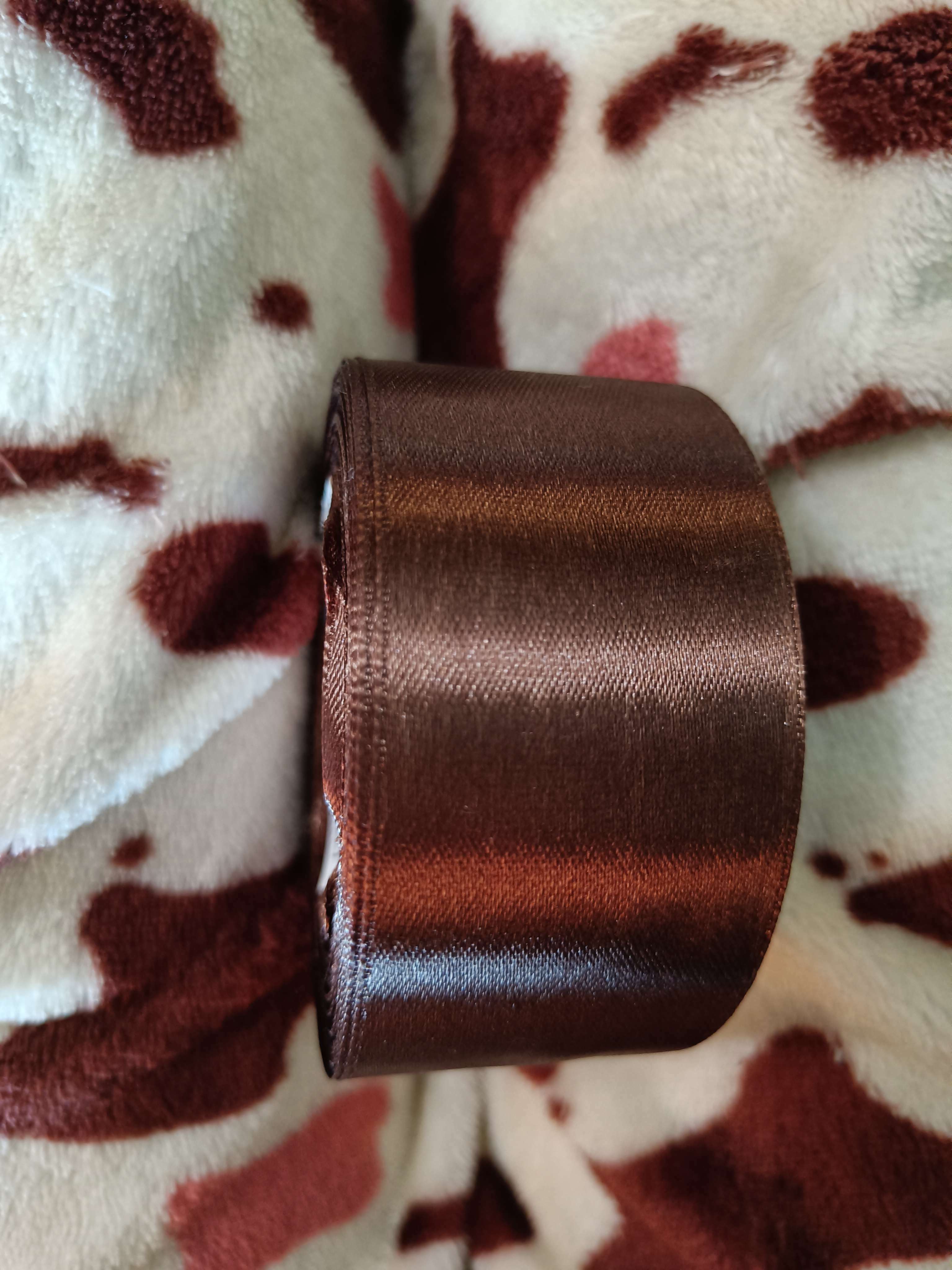 Фотография покупателя товара Лента атласная, 3мм, 45±1м, №31, цвет коричневый - Фото 3