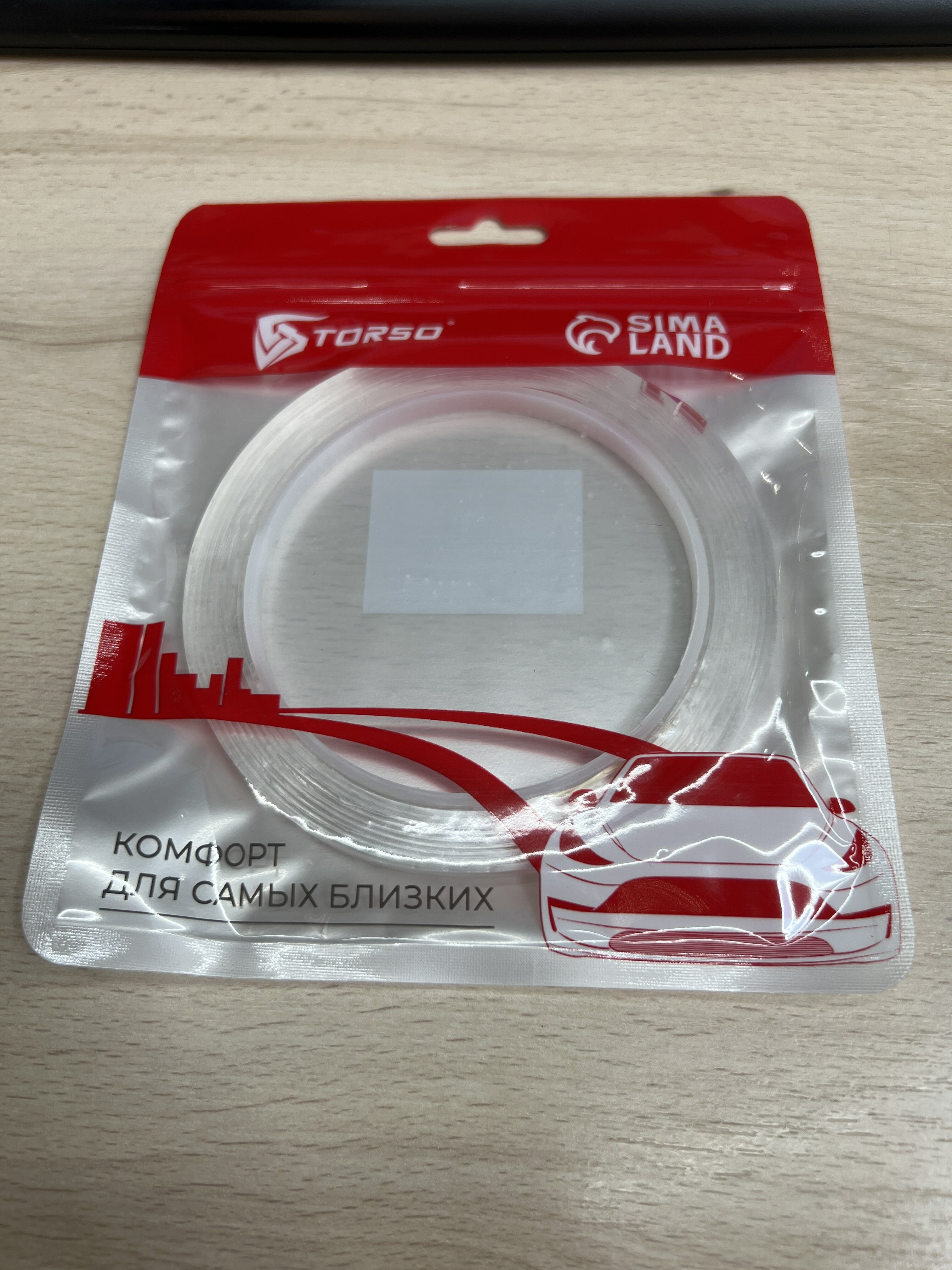Фотография покупателя товара Клейкая нано лента TORSO, прозрачная, двусторонняя, акриловая 25 мм х 3 м - Фото 5