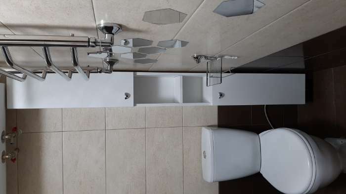 Фотография покупателя товара Пенал для ванной комнаты узкий "Вега 16" белый, 200 см х 20 см х 20 см - Фото 14