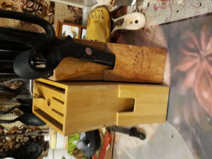 Фотография покупателя товара Подставка для ножей, 16,5×6×21,5 см, дерево - Фото 3