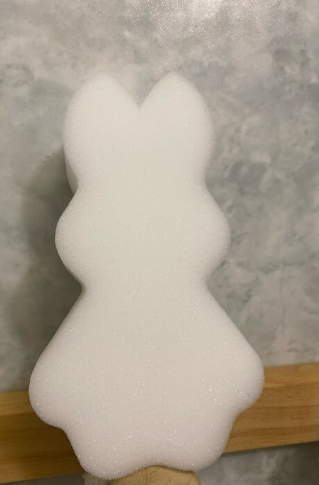 Фотография покупателя товара Губка для купания «Зверушки», 14×9×4 см, сверхмягкий поролон, цвет белый