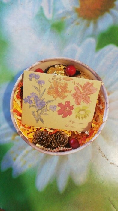 Фотография покупателя товара Конверт подарочный «Цветы», 7 × 9 см