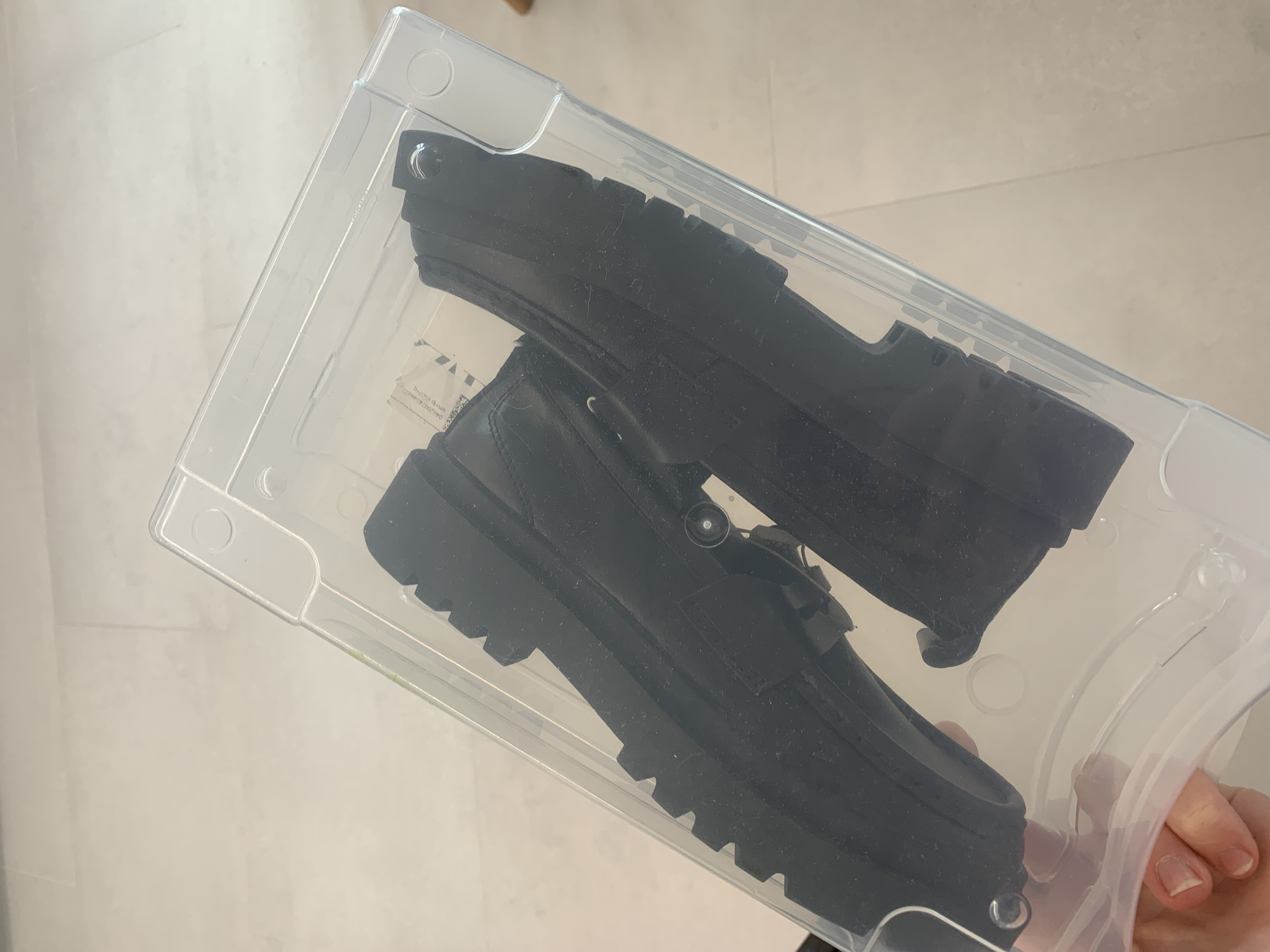 Фотография покупателя товара Короб для хранения обуви «Реноме», 38×20,5×13 см, цвет прозрачный