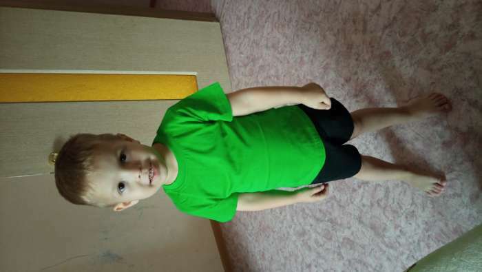 Фотография покупателя товара Футболка детская, цвет зелёный, рост 104 см - Фото 3
