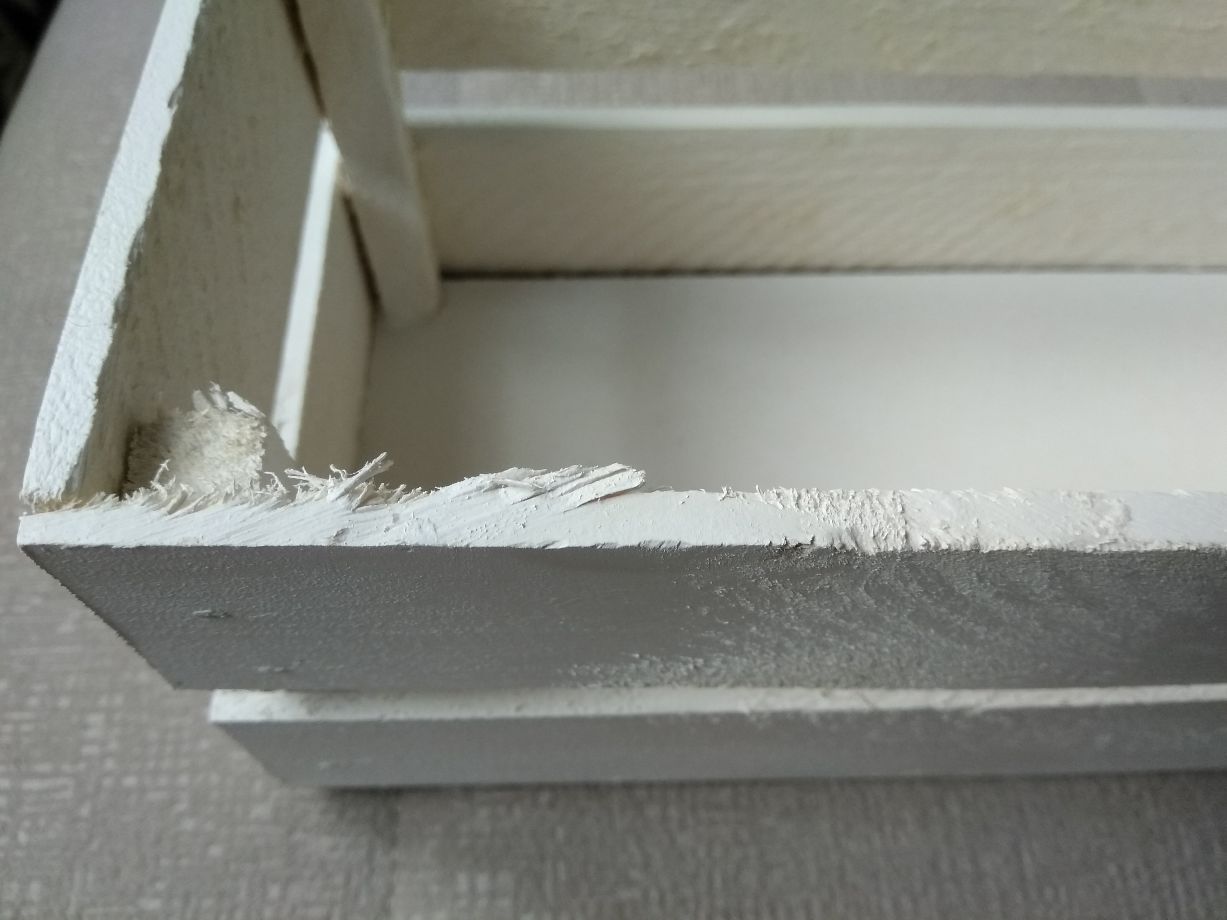 Фотография покупателя товара Кашпо деревянное, двухреечное, белое, 24, 5х 11,5 х 9 см - Фото 5