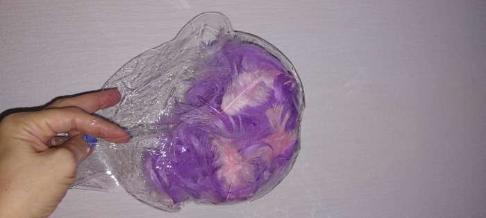 Фотография покупателя товара Воздушный шар «Маленькая мисс», 18", прозрачный, с перьями - Фото 2