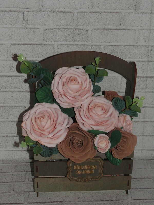 Фотография покупателя товара Кашпо флористическое «Исполнения желаний», серый, 15 × 21 × 31.5 см