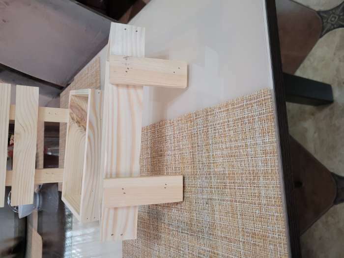 Фотография покупателя товара Кашпо деревянное реечное 24,5х16,5х19,5 см натуральное