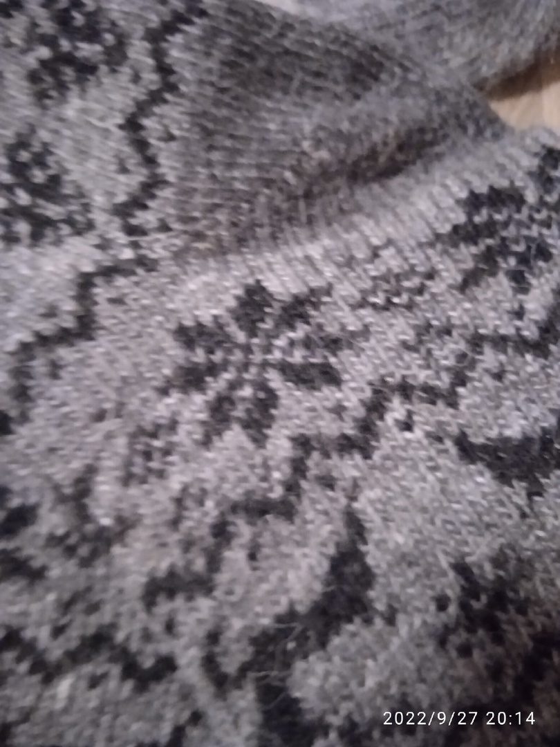 Фотография покупателя товара Носки мужские шерстяные "Орнамент-зима" цвет тёмно-серый, размер 29