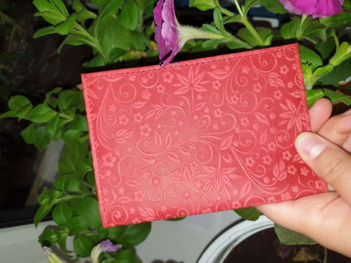 Фотография покупателя товара Обложка для паспорта, цвет красный - Фото 1