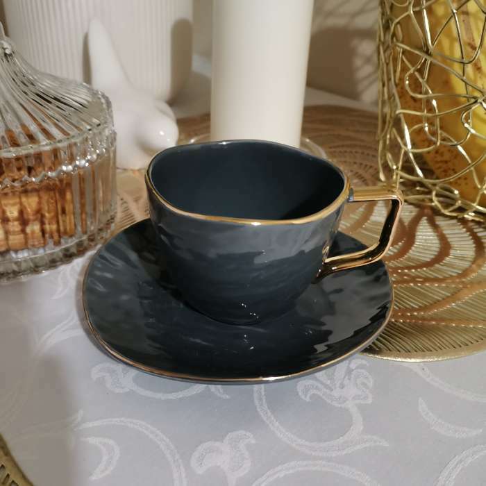 Фотография покупателя товара Чайная пара керамическая Green, 2 предмета: чашка 220 мл, блюдце d=14,5 см