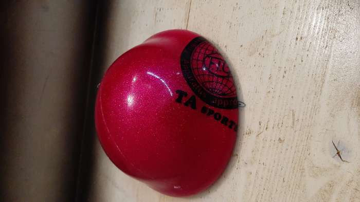 Фотография покупателя товара Мяч для гимнастики, 16,5 см, блеск, цвет розовый
