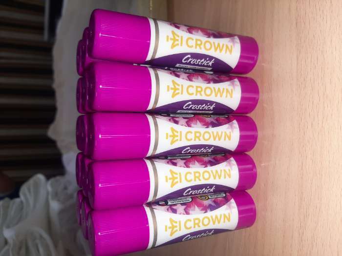 Фотография покупателя товара Клей-карандаш 15 г Crown Indicator PVP, с цветным индикатором - Фото 1