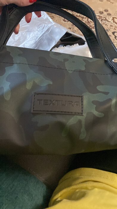 Фотография покупателя товара Сумка-тоут на молнии, цвет серый - Фото 1