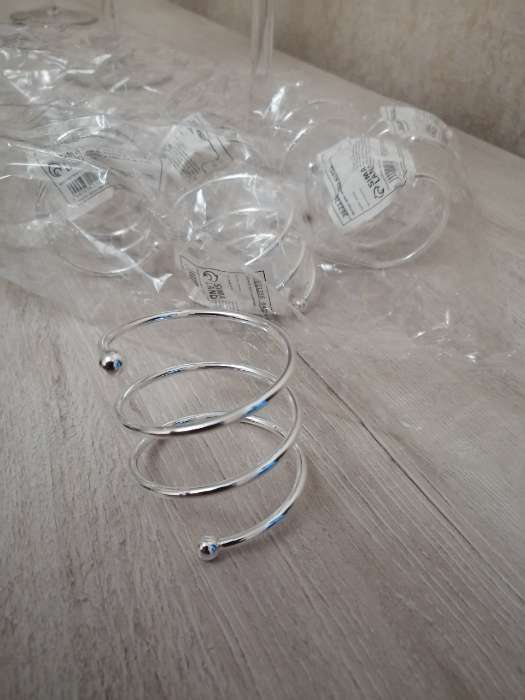 Фотография покупателя товара Кольцо для салфеток «Спираль», 4,5×4 см, цвет серебряный - Фото 4