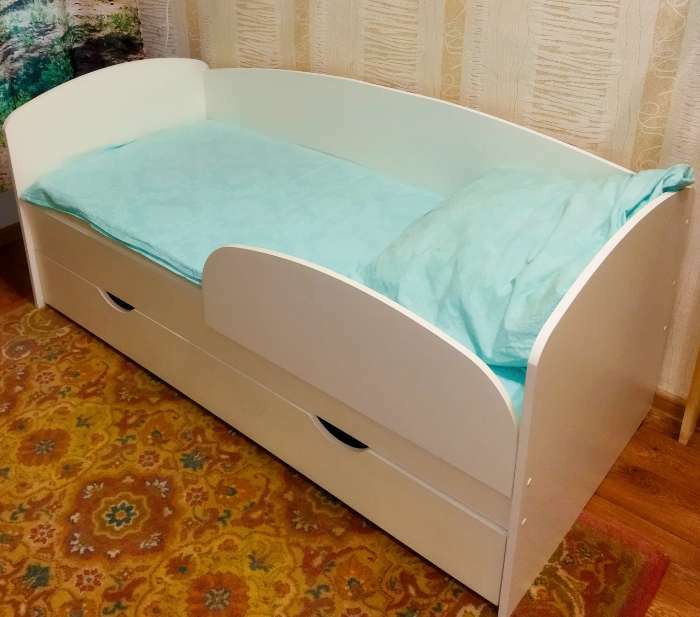 Фотография покупателя товара Кровать «Бейли», 700 × 1600 мм, с ортопедическим основанием, цвет белый - Фото 17