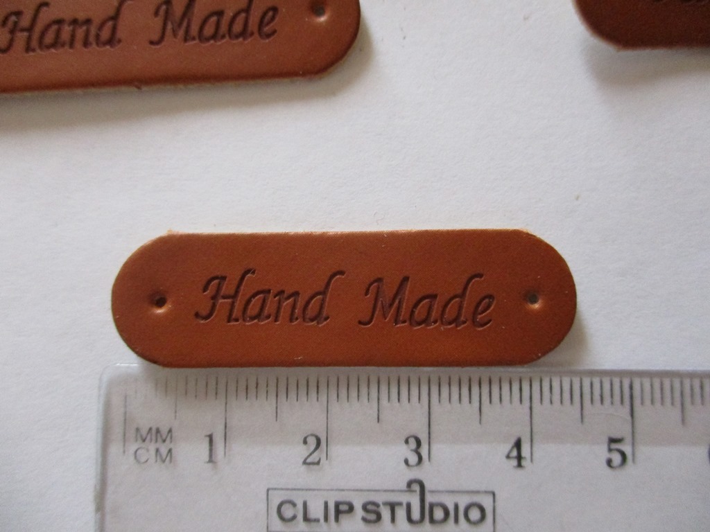 Фотография покупателя товара Набор нашивок «Hand made», 4,5 × 1,3 см, 10 шт