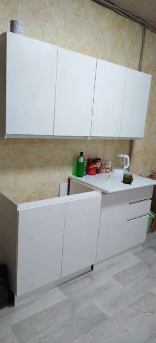 Фотография покупателя товара Кухонный гарнитур Стиль 1600, Белый/Белый