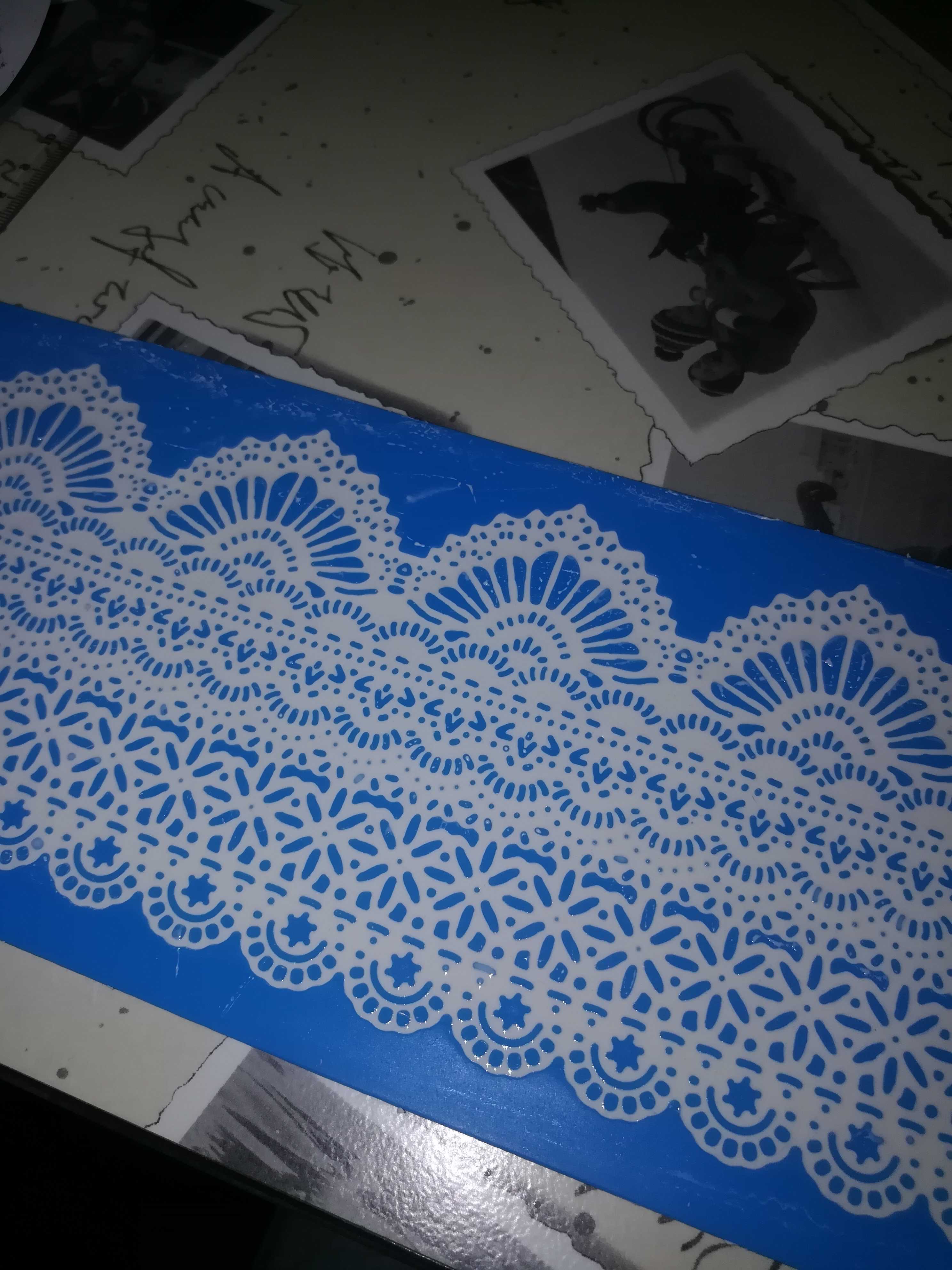 Фотография покупателя товара Коврик для айсинга Доляна «Кружево», силикон, 38,5×11,5 см, цвет МИКС