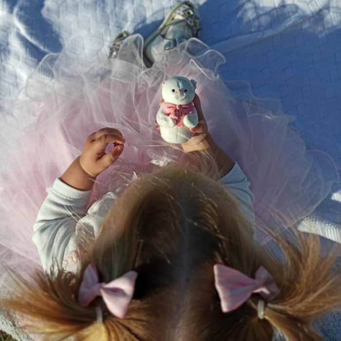 Фотография покупателя товара Зажим для волос "Бантик" полосочки, 4 см, микс