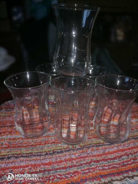 Фотография покупателя товара Набор стеклянных стаканов армуду «Классик», 100 мл, 5,7×8,3 см, 6 шт - Фото 1
