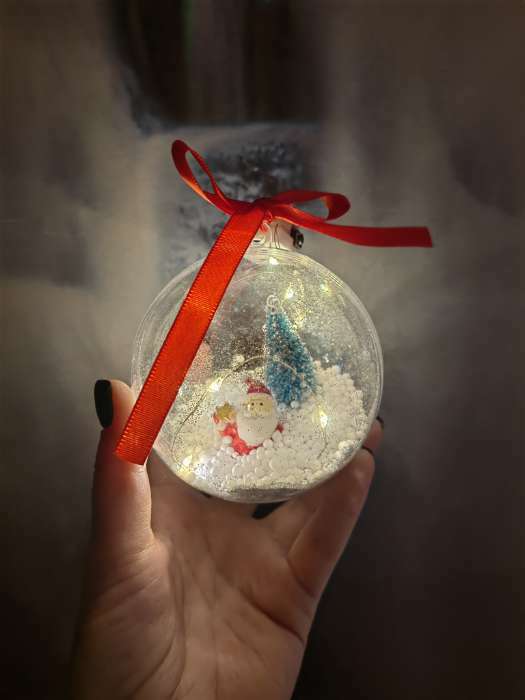 Фотография покупателя товара Набор для творчества «Снежный шарик», Дед Мороз - Фото 1