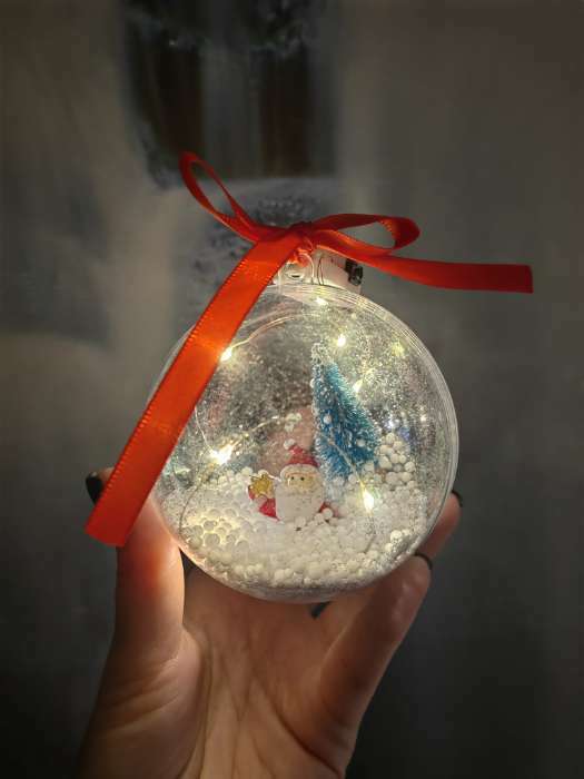 Фотография покупателя товара Набор для творчества «Снежный шарик», Дед Мороз - Фото 3