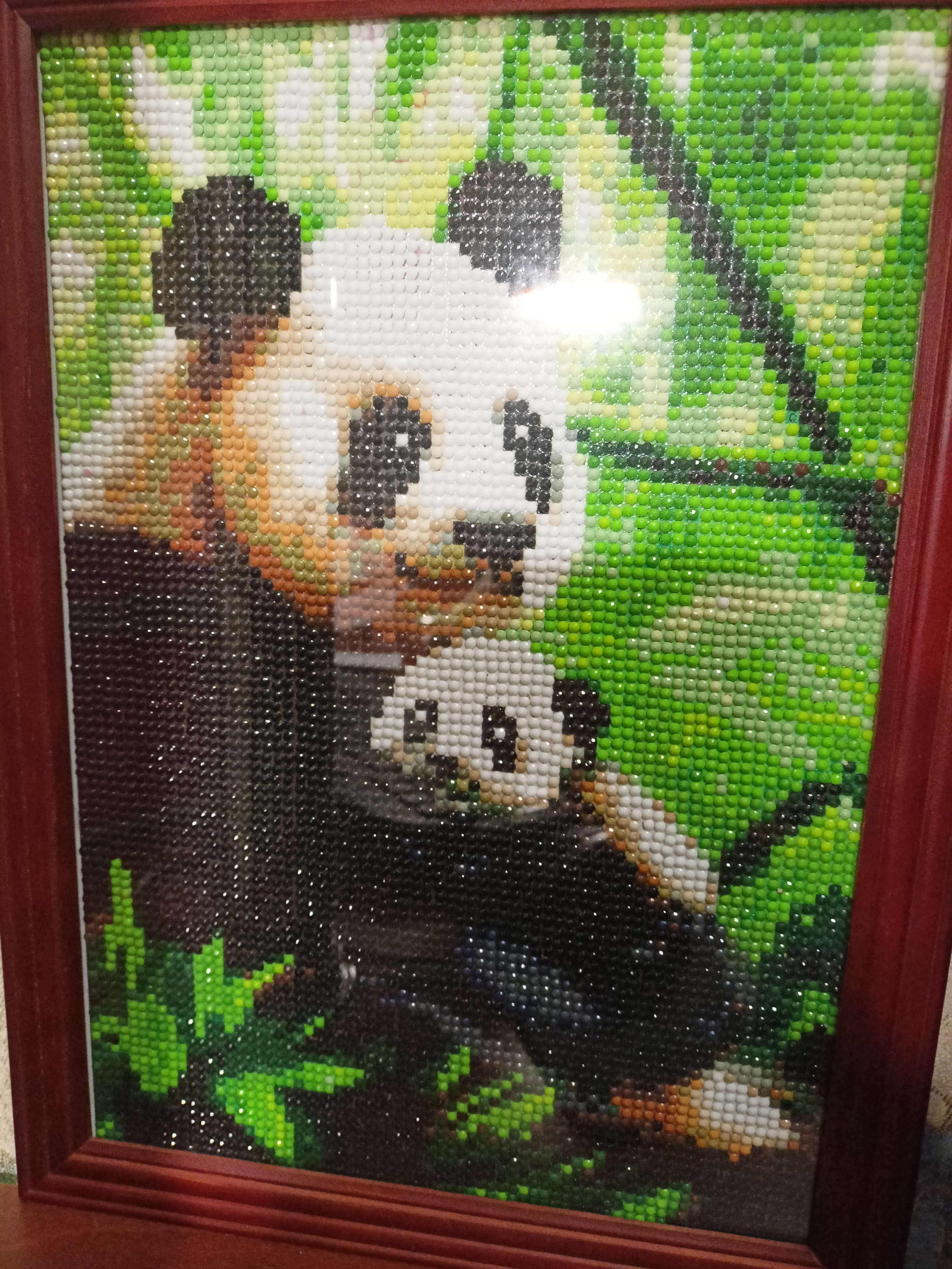 Фотография покупателя товара Алмазная мозаика с полным заполнением на холсте «Панда», 20 х 30 см - Фото 1
