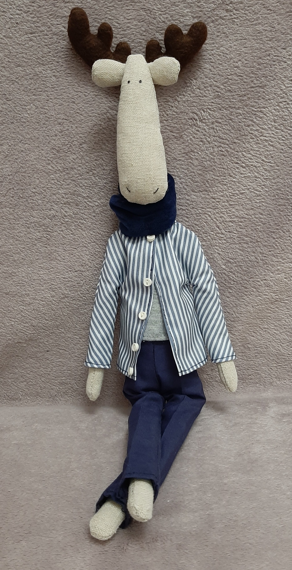 Фотография покупателя товара Набор для шитья. Мягкая игрушка «Домашний лось Митч», 44 см