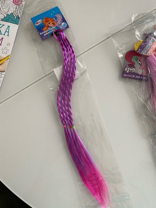 Фотография покупателя товара Прядь для волос на резинке, 40 см - Фото 2