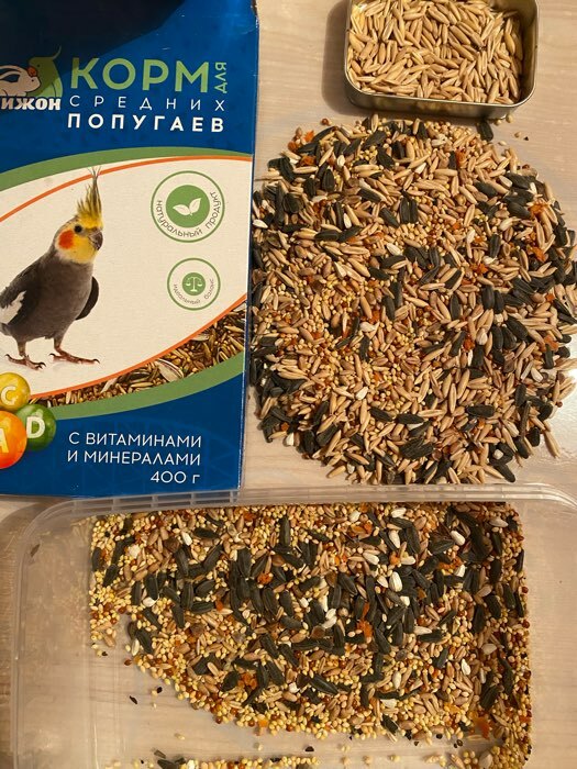 Фотография покупателя товара Корм "Пижон" для средних попугаев, с витаминами и минералами, 400 г