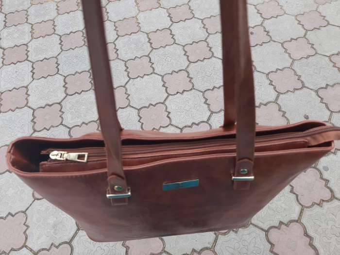 Фотография покупателя товара Набор сумок на молнии, цвет коричневый - Фото 2