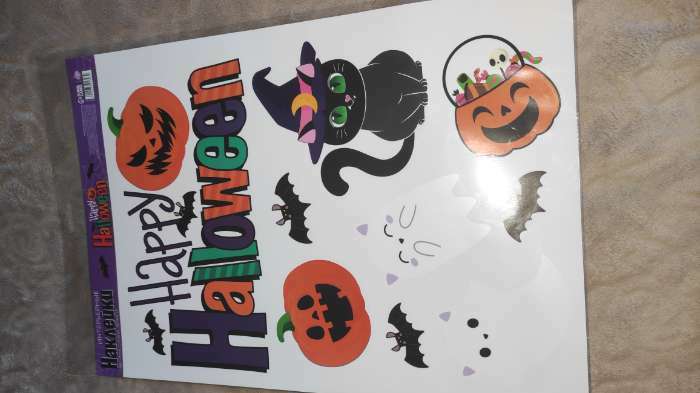 Фотография покупателя товара Интерьерные наклейки «Happy Halloween», котики - Фото 4