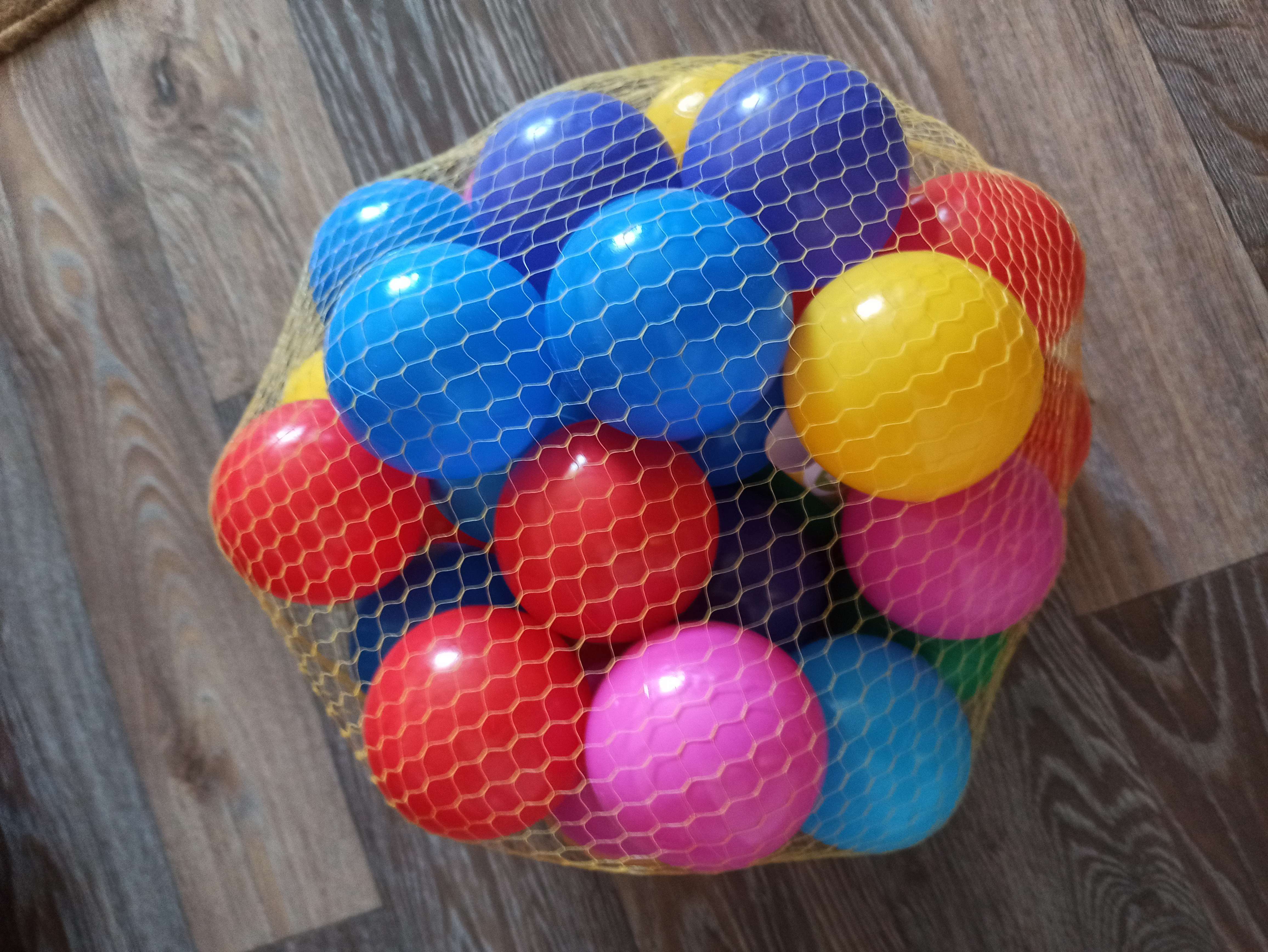 Фотография покупателя товара Шарики для сухого бассейна с рисунком, диаметр шара 7,5 см, набор 30 штук, разноцветные