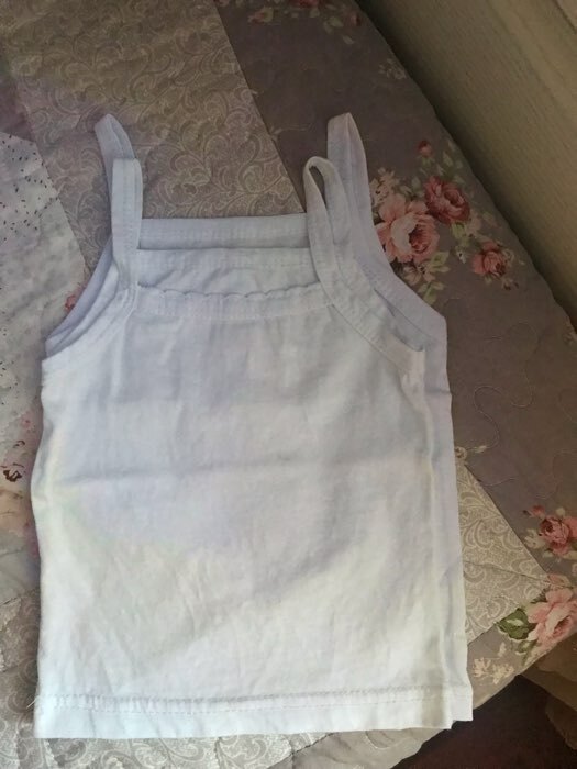 Фотография покупателя товара Майка на бретельках для девочки, цвет белый, рост 98 - Фото 4