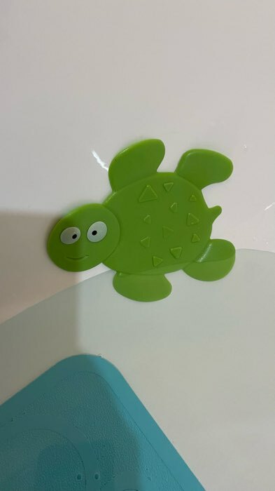 Фотография покупателя товара Мини-коврик для ванны Доляна «Черепашка», 11×13,5 см, цвет зелёный - Фото 7