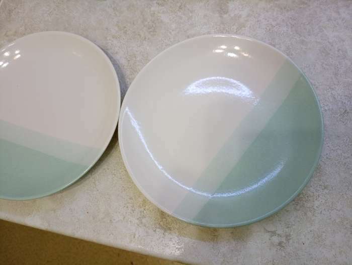 Фотография покупателя товара Тарелка «Полоски», d=21 см, цвет серый - Фото 5