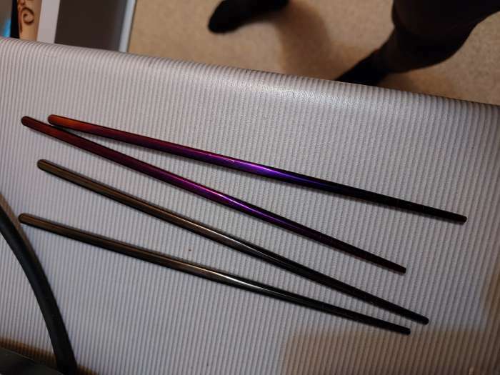 Фотография покупателя товара Палочки для суши Bacchette, длина 21 см, цвет фиолетовый