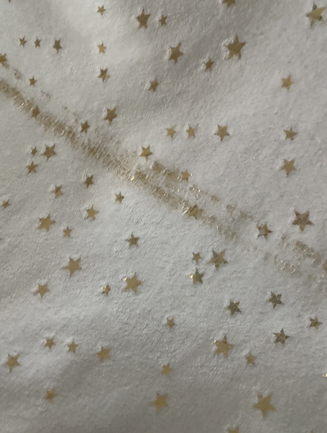 Фотография покупателя товара Плед Этель "Золотые звезды" белый 150*200 см,100% п/э, корал-флис 220 гр/м2 - Фото 2