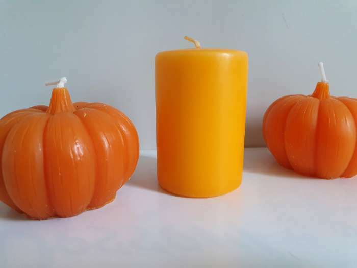 Фотография покупателя товара Свеча - цилиндр, 4×6 см, 9 ч, оранжевая - Фото 1