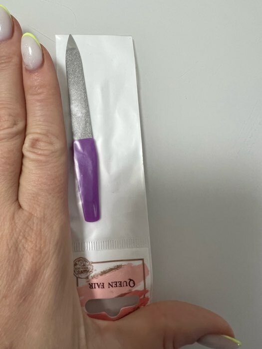 Фотография покупателя товара Пилка металлическая для ногтей, 9 см, цвет МИКС
