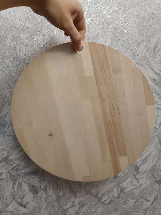 Фотография покупателя товара Доска разделочная деревянная Доляна, 30×0,6 см, берёза