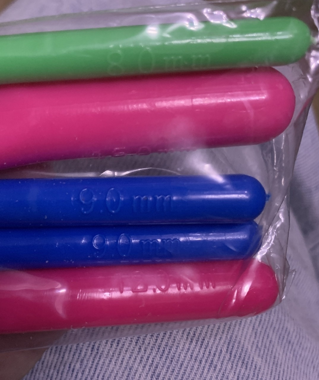 Фотография покупателя товара Набор крючков для вязания, d = 8/9/10/12/15 мм, 5 шт , цвет разноцветный - Фото 1