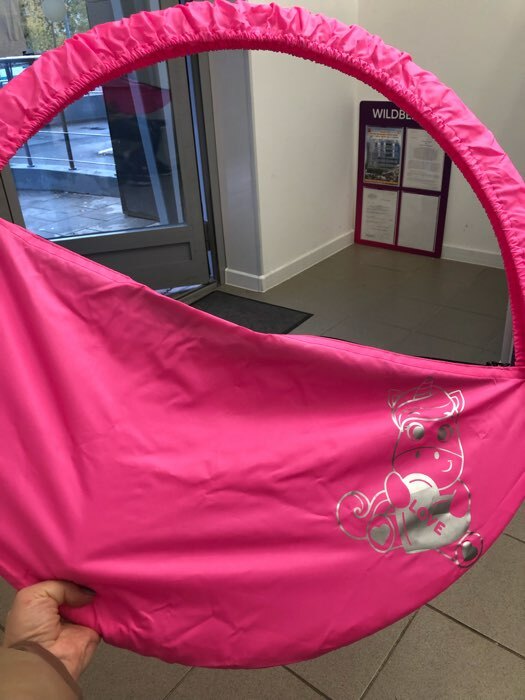 Фотография покупателя товара Чехол для обруча с карманом Grace Dance «Единорог», d=90 см, цвет розовый - Фото 1