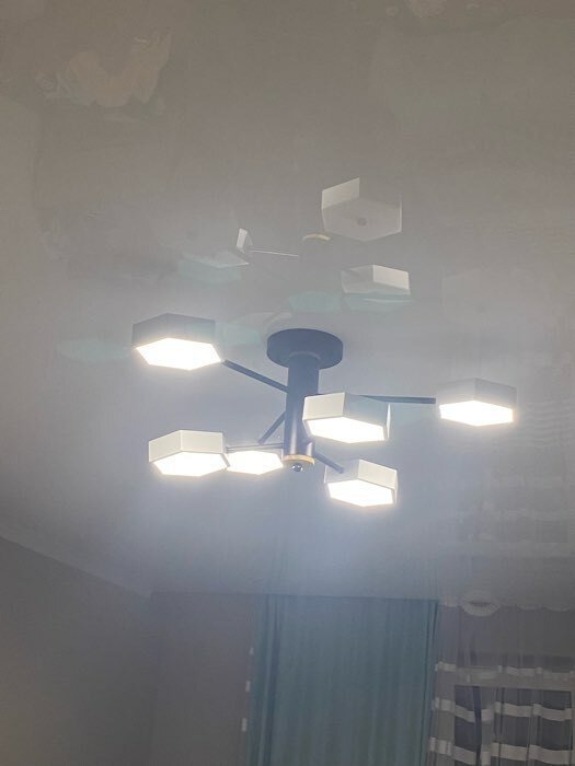Фотография покупателя товара Люстра 1318/10WT LED 240 Вт 3000-6000К белый 87×90×25 см BayerLux - Фото 3