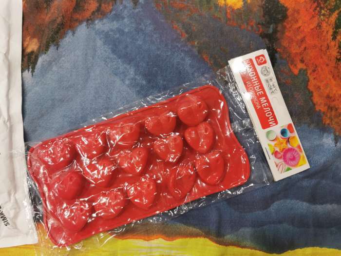 Фотография покупателя товара Форма для шоколада Доляна «Сердечки», силикон, 20,5×10 см, 15 ячеек (3×2,6 см), цвет МИКС - Фото 14