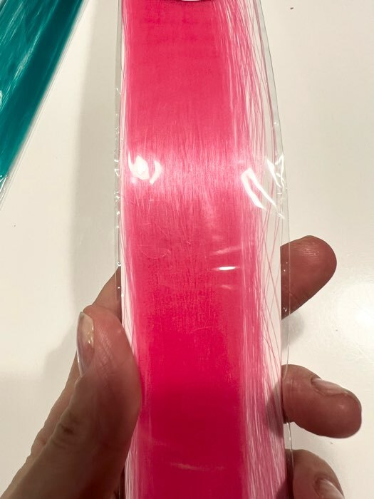 Фотография покупателя товара Локон накладной, прямой волос, на заколке, люминесцентный, 45 см, цвет розовый - Фото 1