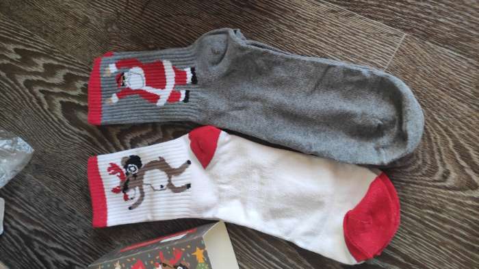 Фотография покупателя товара Набор новогодних мужских носков "Santa" р. 41-44 - Фото 1